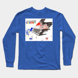 Cats paint the grand piano Long Sleeve T-Shirt